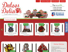 Tablet Screenshot of dulcesdeliciascr.com